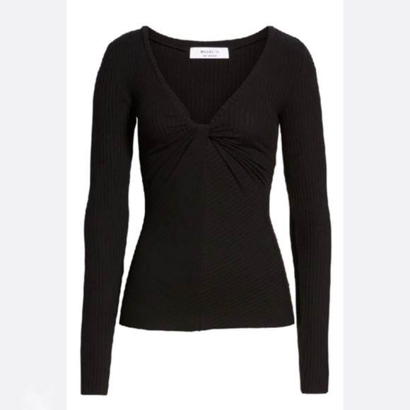 Bailey 44 Petula Twist-Front Rib-Knit Top - Picture 2 of 6